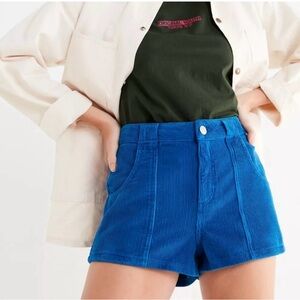 BDG Urban Outfitters Blue Corduroy High Waisted Shorts -M- 70s Revival Poetcore